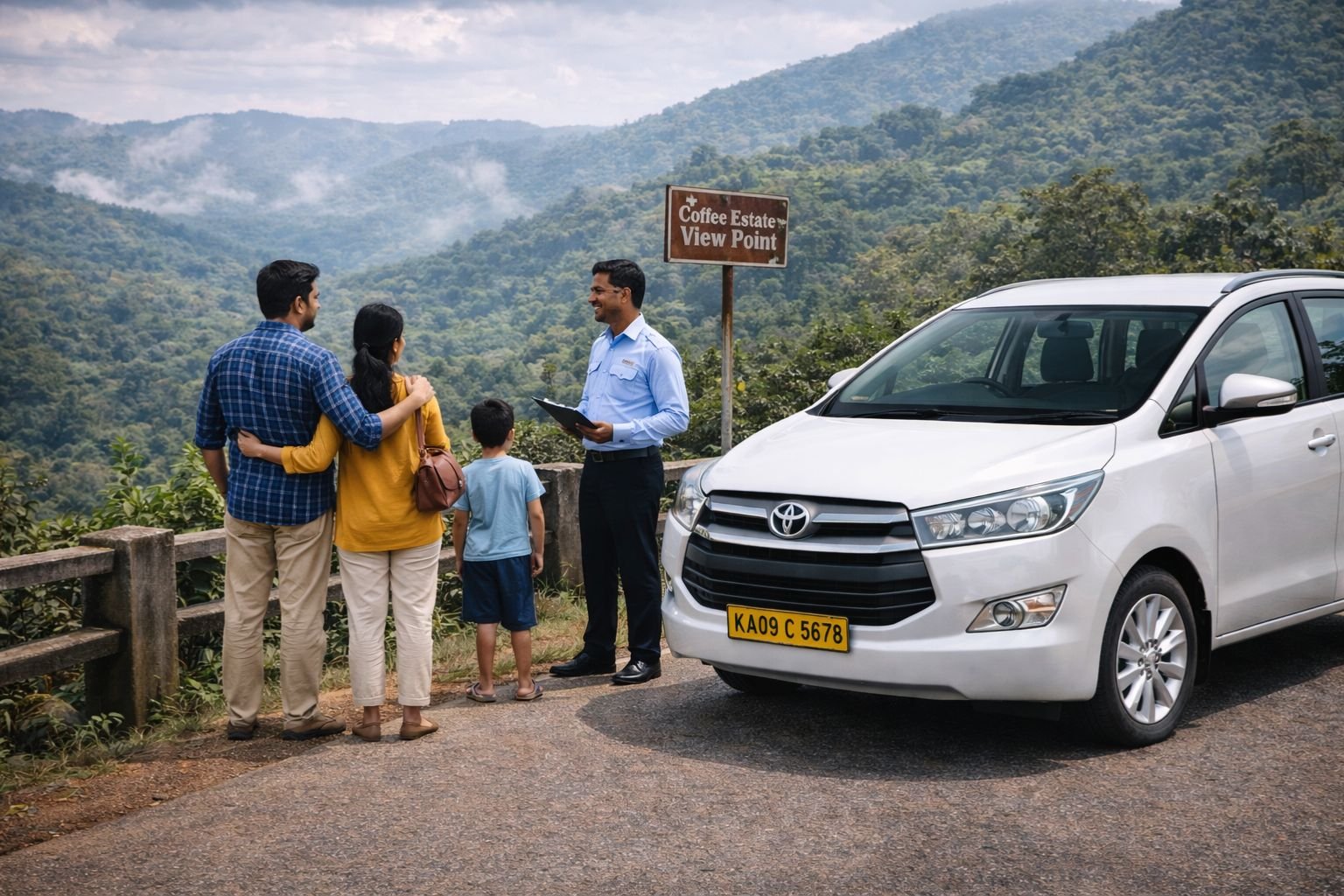 Coorg taxi service with local route planning - Madikeri, coffee estates, waterfalls