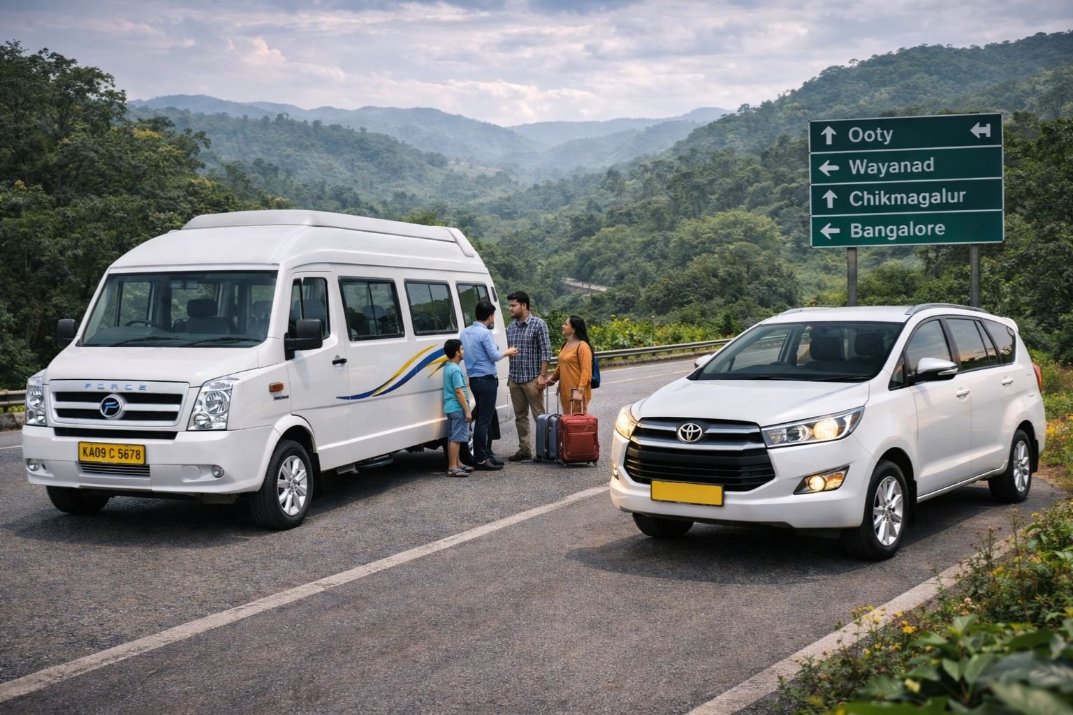 Coorg outstation cab to Ooty Wayanad Chikmagalur Bangalore